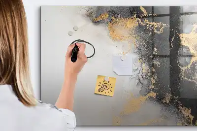 Beschreibbare Magnettafel in Marmoroptik