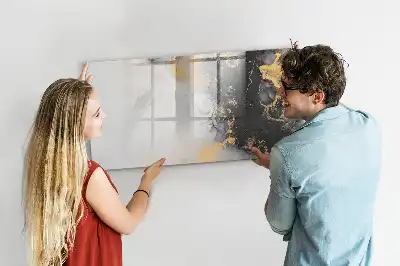 Beschreibbare Magnettafel in Marmoroptik