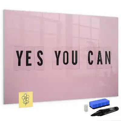 Schreib-Magnettafel mit dem Motiv „Ja du kannst“