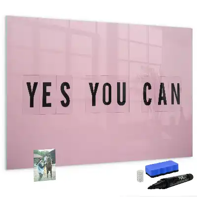 Schreib-Magnettafel mit dem Motiv „Ja du kannst“