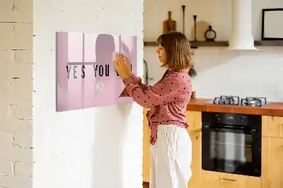 Schreib-Magnettafel mit dem Motiv „Ja du kannst“