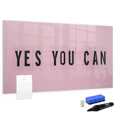 Schreib-Magnettafel mit dem Motiv „Ja du kannst“