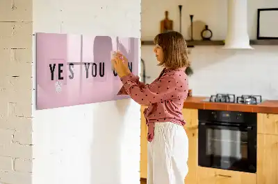 Schreib-Magnettafel mit dem Motiv „Ja du kannst“
