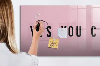 Schreib-Magnettafel mit dem Motiv „Ja du kannst“