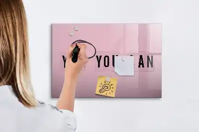 Schreib-Magnettafel mit dem Motiv „Ja du kannst“