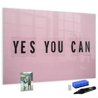 Schreib-Magnettafel mit dem Motiv „Ja du kannst“