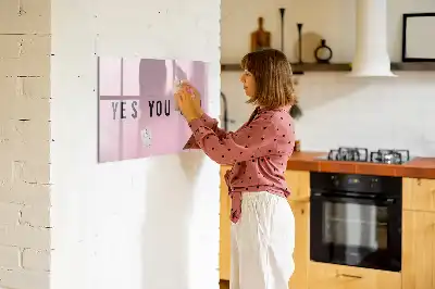 Schreib-Magnettafel mit dem Motiv „Ja du kannst“
