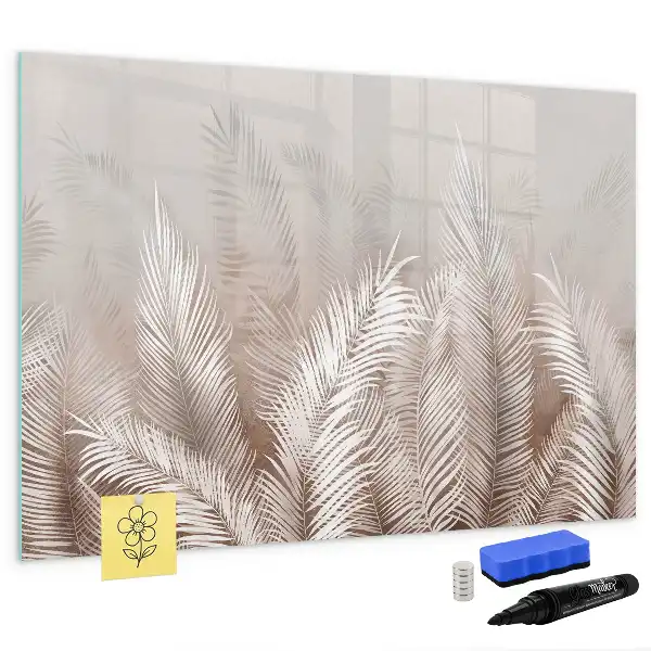 Beschreibbare Magnettafel mit Motiv Exotische Blätter