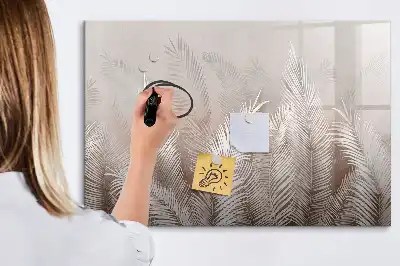 Beschreibbare Magnettafel mit Motiv Exotische Blätter
