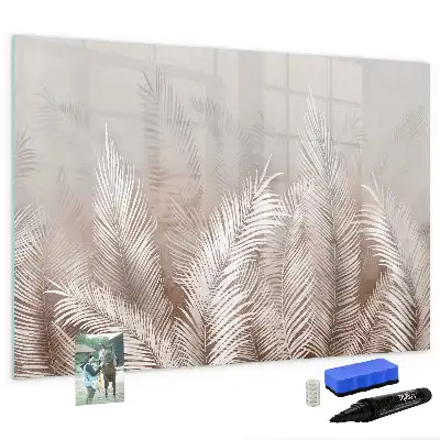 Beschreibbare Magnettafel mit Motiv Exotische Blätter