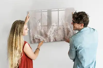 Beschreibbare Magnettafel mit Motiv Exotische Blätter