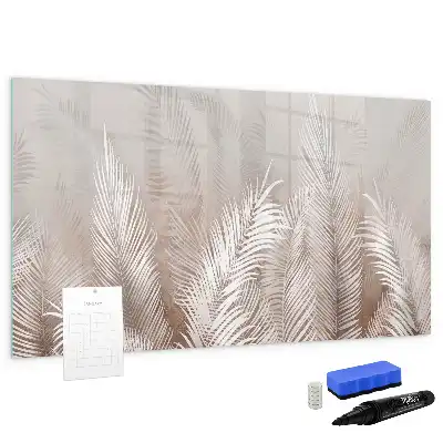 Beschreibbare Magnettafel mit Motiv Exotische Blätter