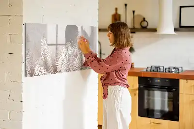 Beschreibbare Magnettafel mit Motiv Exotische Blätter
