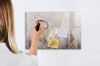 Beschreibbare Magnettafel mit Motiv Exotische Blätter