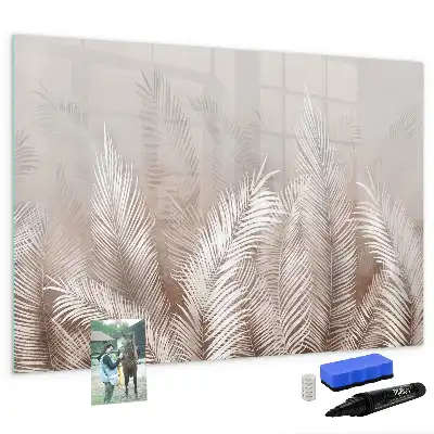 Beschreibbare Magnettafel mit Motiv Exotische Blätter