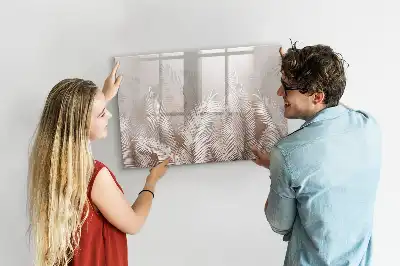 Beschreibbare Magnettafel mit Motiv Exotische Blätter