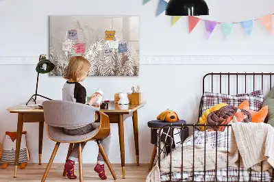 Beschreibbare Magnettafel mit Motiv Exotische Blätter