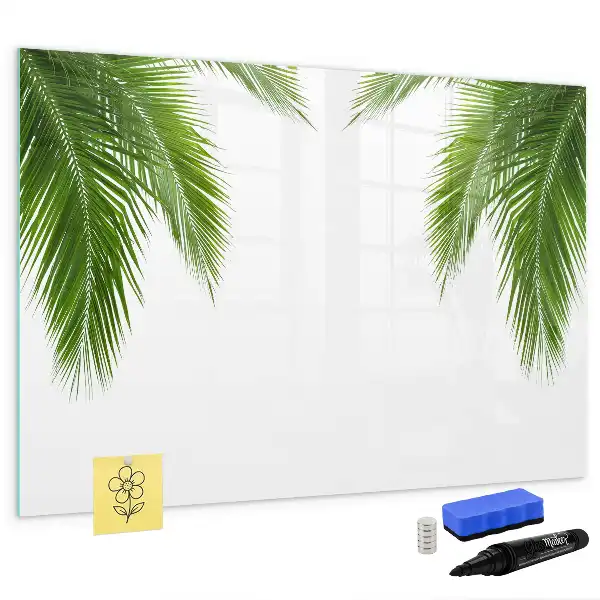 Magnetische Schreibtafel mit Palmenblätter-Motiv