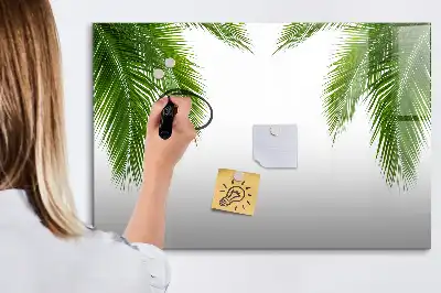 Magnetische Schreibtafel mit Palmenblätter-Motiv