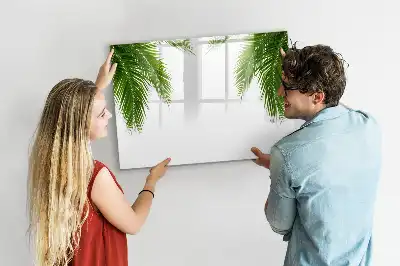 Magnetische Schreibtafel mit Palmenblätter-Motiv