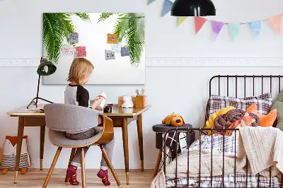 Magnetische Schreibtafel mit Palmenblätter-Motiv