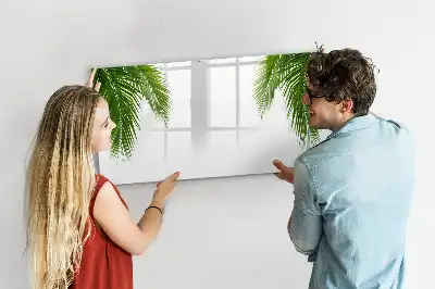 Magnetische Schreibtafel mit Palmenblätter-Motiv