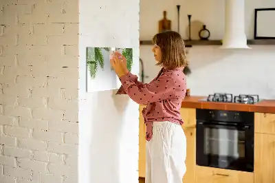 Magnetische Schreibtafel mit Palmenblätter-Motiv
