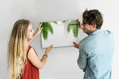 Magnetische Schreibtafel mit Palmenblätter-Motiv