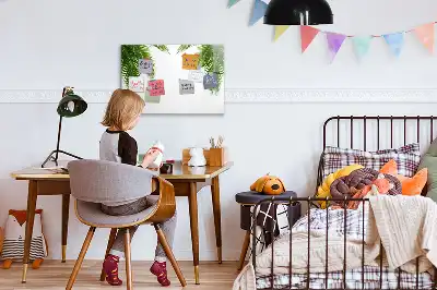 Magnetische Schreibtafel mit Palmenblätter-Motiv