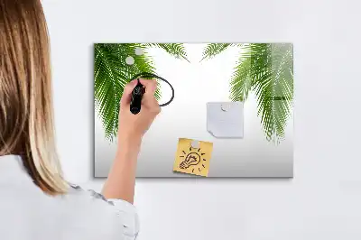 Magnetische Schreibtafel mit Palmenblätter-Motiv