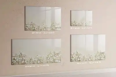 Beschreibbare Magnettafel mit Motiv blühende Blumen