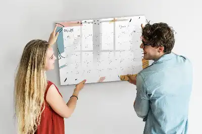 Beschreibbare Magnettafel als Business-Organizer