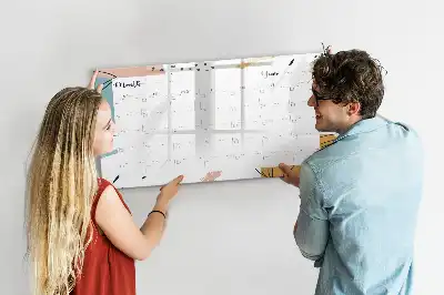 Beschreibbare Magnettafel als Business-Organizer