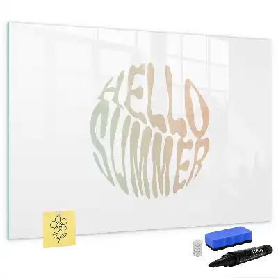 Schreib-Magnettafel im Design Hallo Sommer