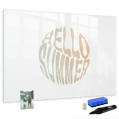 Schreib-Magnettafel im Design Hallo Sommer
