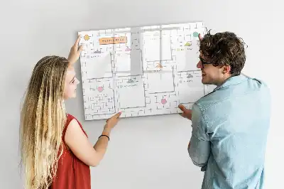 Beschreibbare Magnettafel mit Wochenplanung
