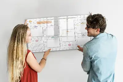 Beschreibbare Magnettafel mit Wochenplanung