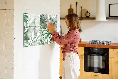 Schreibmagnettafel mit Motiv Pflanzenblätter