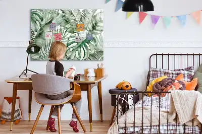Schreibmagnettafel mit Motiv Pflanzenblätter