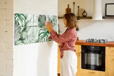 Schreibmagnettafel mit Motiv Pflanzenblätter