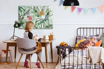 Schreibmagnettafel mit Motiv Pflanzenblätter