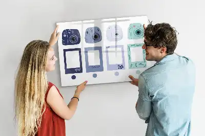 Magnetische Schreibtafel im Polaroid-Design Magnettafel mit Rahmen für Notizen