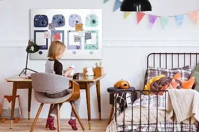 Magnetische Schreibtafel im Polaroid-Design Magnettafel mit Rahmen für Notizen