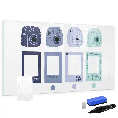 Magnetische Schreibtafel im Polaroid-Design Magnettafel mit Rahmen für Notizen
