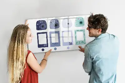 Magnetische Schreibtafel im Polaroid-Design Magnettafel mit Rahmen für Notizen