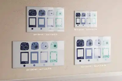 Magnetische Schreibtafel im Polaroid-Design Magnettafel mit Rahmen für Notizen