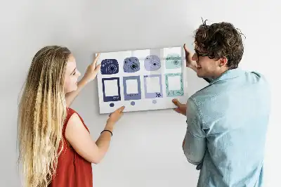 Magnetische Schreibtafel im Polaroid-Design Magnettafel mit Rahmen für Notizen