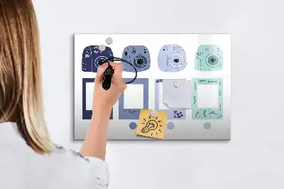 Magnetische Schreibtafel im Polaroid-Design Magnettafel mit Rahmen für Notizen