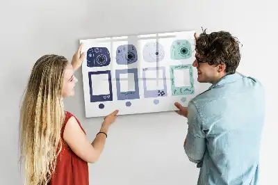 Magnetische Schreibtafel im Polaroid-Design Magnettafel mit Rahmen für Notizen
