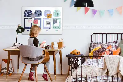Magnetische Schreibtafel im Polaroid-Design Magnettafel mit Rahmen für Notizen